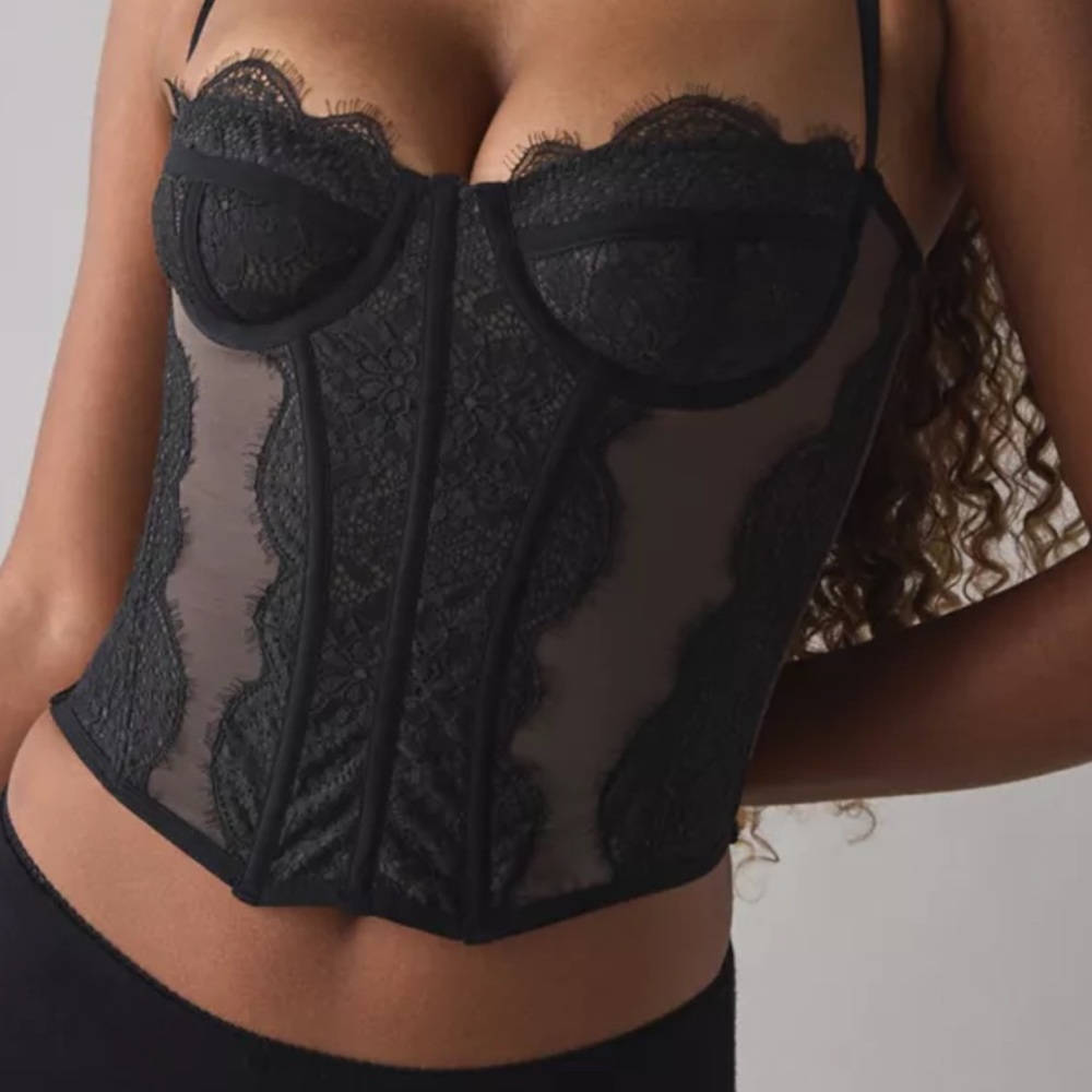 Urban Outfitters Black Lace Corset
